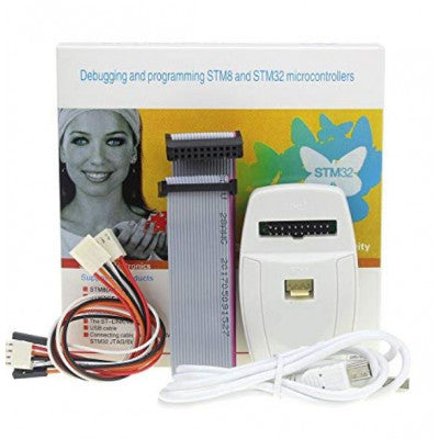 An ST LINK V2 in-circuit Debugger / Programmer for STM8 and STM32