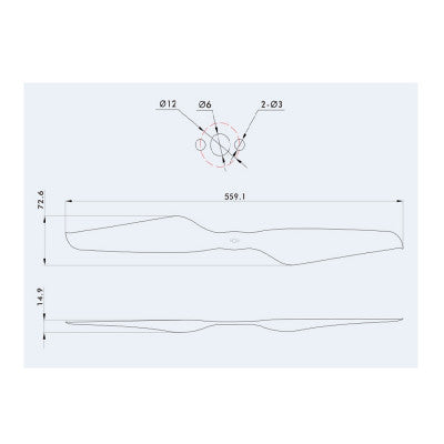 An T Motors NS22 x 6.6 Propeller- 1 Pair
