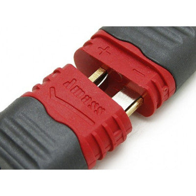 An T Style Male-Female Connector Pair with Insulating Caps