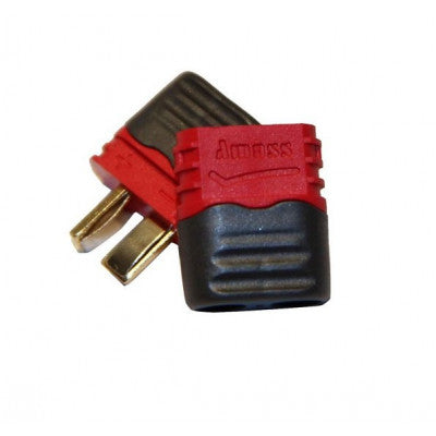 An T Style Male-Female Connector Pair with Insulating Caps