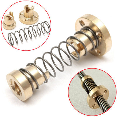 An T8 Anti-backlash Spring Loaded Nut For CNC 8mm Threaded Rod Lead Screw