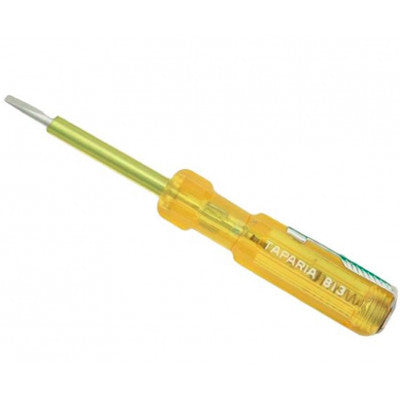 An Taparia 813 Line Tester Yellow Handle Screw Driver with Neon Bulb - 130mm Length
