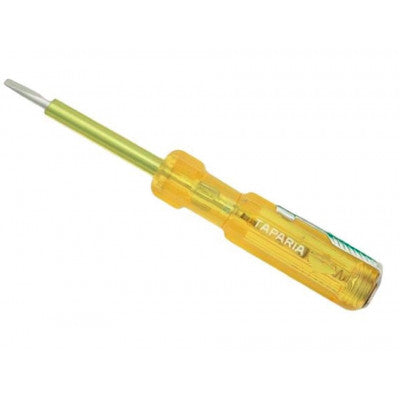 An Taparia 816 Line Tester Yellow Handle Screw Driver with Neon Bulb - 170mm Length