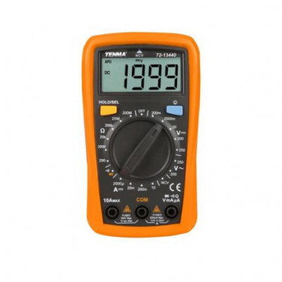 An TENMA 72-13440Handheld Digital Multimeter, DC Current, AC/DC Voltage, Continuity, Diode, Resistance, 3.5, 2000