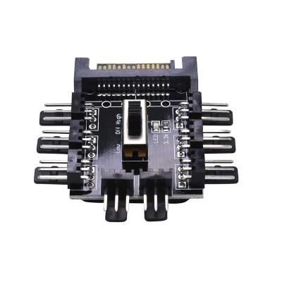 An Tishri 8 Port SATA to 3 Pin Fan Splitter