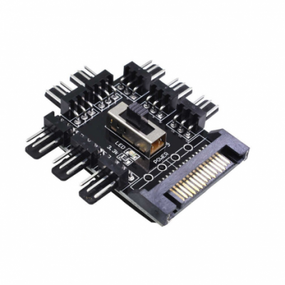 An Tishri 8 Port SATA to 3 Pin Fan Splitter