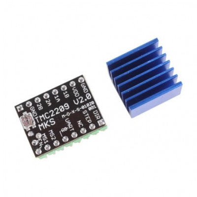 An TMC2209 Stepper Motor Driver Module with Heatsink