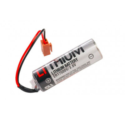 An TOSHIBA ER17500V/3.6V Non-Rechargeable PLC/CNC Ultra Lithium Battery with Plug