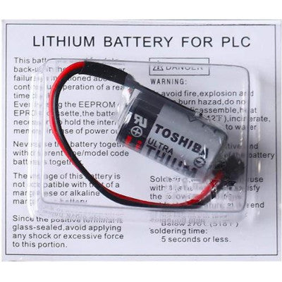 An TOSHIBA ER3V/3.6V Non-Rechargeable PLC/CNC Ultra Lithium Battery with Plug