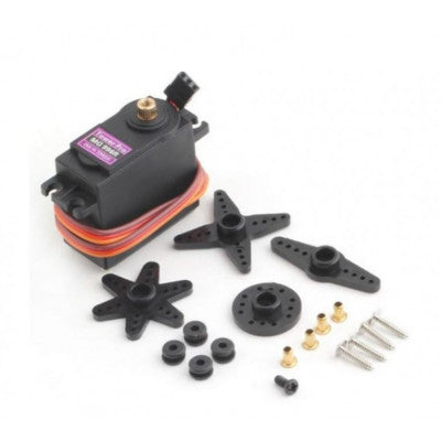 An Tower Pro MG996R Digital Metal Gear High Torque Servo Motor (360 Degree Rotation)