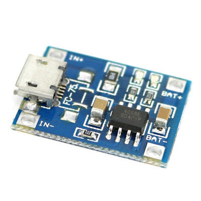 An TP4056 1A Li-Ion Lithium Battery Charging Module - Micro B USB
