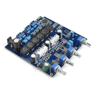 An TPA3116 2.1 50Wx2 plus 100W Bluetooth CSR4.0 Class D Power Amplifier With Acrylic Case