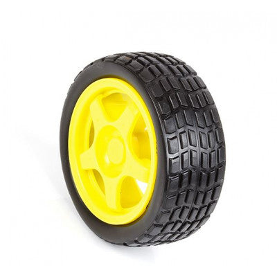 An Tracked Wheel for BO Motor - Yellow - 65mm x 26mm