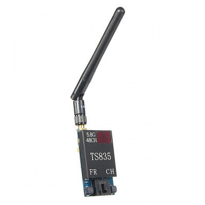 An TS835 FPV 5.8G 600MW 48CH (2-6S) Wireless AV Transmitter