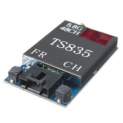 An TS835 FPV 5.8G 600MW 48CH (2-6S) Wireless AV Transmitter