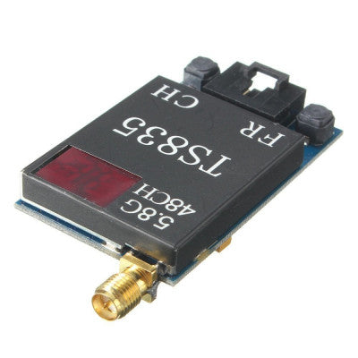 An TS835 FPV 5.8G 600MW 48CH (2-6S) Wireless AV Transmitter