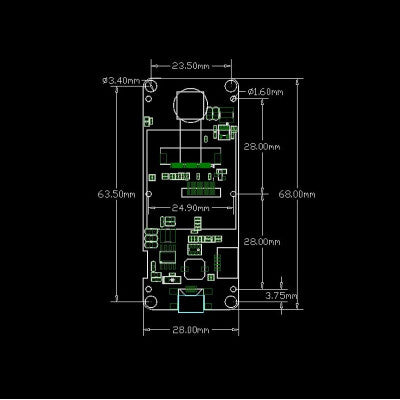 An TTGO T-Camera Plus Camera Module Fish-eye Lens