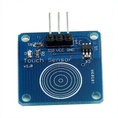 An TTP223 - 1 Channel Capacitive Touch Sensor Module Blue Color