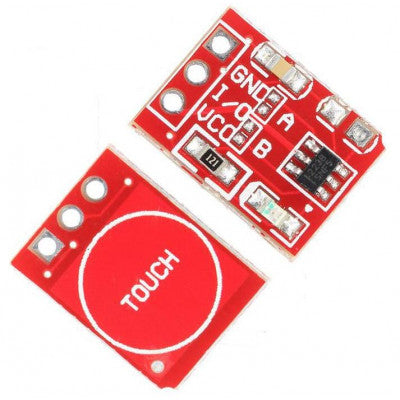 An TTP223 1-Channel Capacitive Touch Sensor Module Red Color