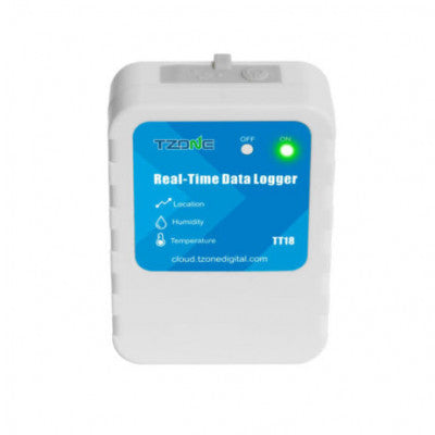 An Tzone TZ-TT18-4G-S GSM Real-Time Temp & RH and Location Data Logger