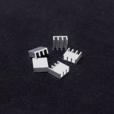 An Universal Aluminium Heat Sink 11 x 11 x 5 mm - 5 Pieces Pack