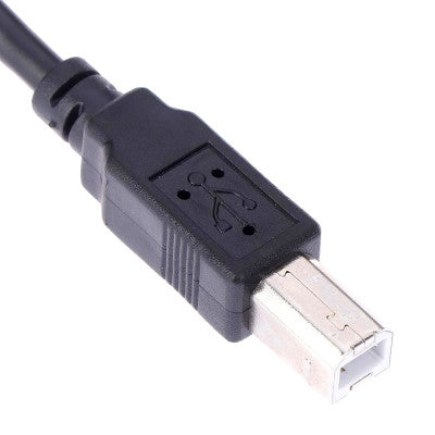 An USB 2.0 Type B Male To Type B Female Printer Extension Cable With Panel Mount - 30cm