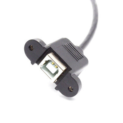 An USB 2.0 Type B Male To Type B Female Printer Extension Cable With Panel Mount - 50 cm