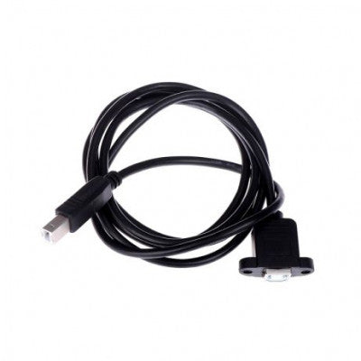 An USB 2.0 Type B Male To Type B Female Printer Extension Cable With Panel Mount - 50 cm