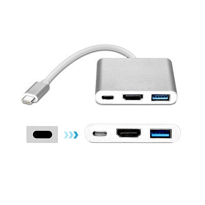 An USB 3.1 Type C to HDMI + USB3.0 + Type C Adapter Converter