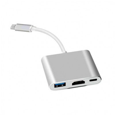 An USB 3.1 Type C to HDMI + USB3.0 + Type C Adapter Converter