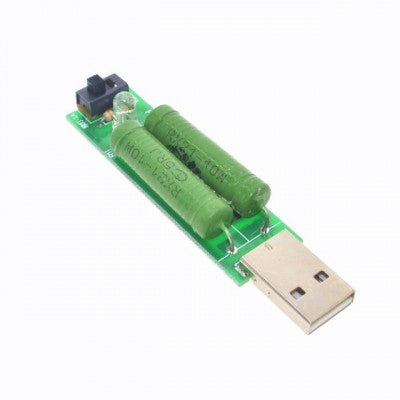 An USB Mini Discharge Load Resistor 2A/1A with 1A green LED and 2A red LED