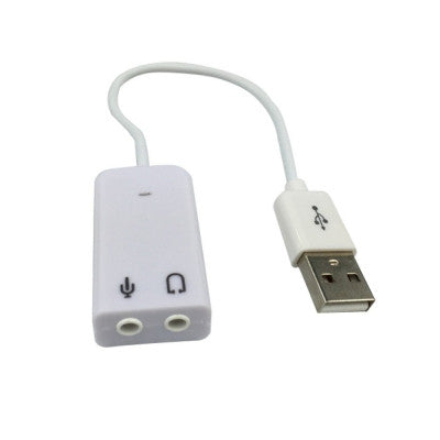 An USB To 3.5mm Mic and Headphone Jack Stereo Headset Audio Adapter USB Sound Card 7.1