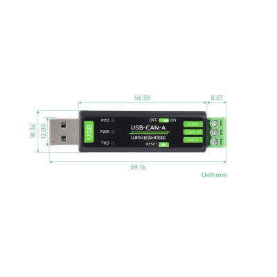 An USB to CAN Adapter Model A, STM32 Chip Solution, Multiple Working modes, Multi-system Compatible