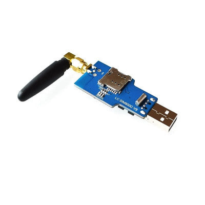 An USB to GSM Serial GPRS SIM800C Module with Bluetooth Computer Control Calling with Glue Stick Antenna