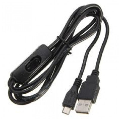 An USB to Micro USB Cable 1.5 Meter Black With ON/OFF Switch Power Control For Raspberry Pi