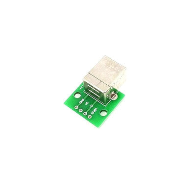An USB Type-B Female Head to DIP 4 pin Breakout PCB Module