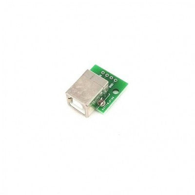 An USB Type-B Female Head to DIP 4 pin Breakout PCB Module