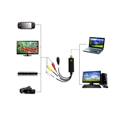 An USB2.0 Audio Video Capture Card Adapter VHS To DVD Video Capture Converter