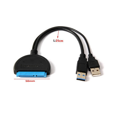 An USB3.0 to SATA 2.5 Inch External Hard Disk Data Cable with USB Power Supply