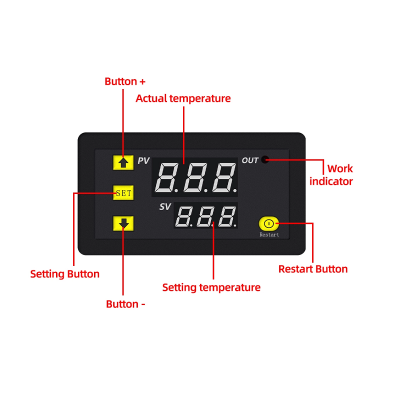 An W3230 DC12V Digital Temperature Controller Microcomputer Thermostat Switch