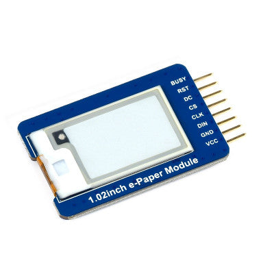 An Waveshare 1.02inch 128x80 black/white dual-color E-Ink display module