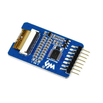 An Waveshare 1.02inch 128x80 black/white dual-color E-Ink display module