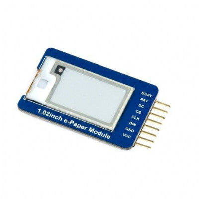 An Waveshare 1.02inch 128x80 black/white dual-color E-Ink display module