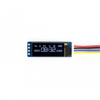 An Waveshare 0.91 inch 128x32 General OLED Display Module