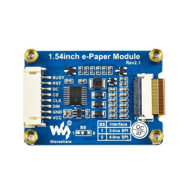 An Waveshare 1.54inch 152×152 Yellow/Black/White Three-Color E-Ink Display Module
