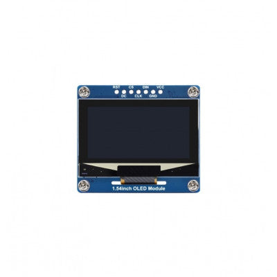 An Waveshare 1.54inch OLED Display Module, 12864 Resolution, SPI / I2C Communication blue