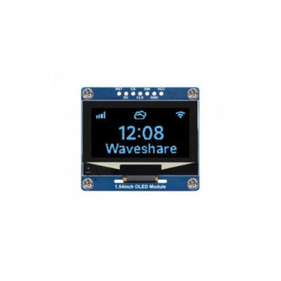 An Waveshare 1.54inch OLED Display Module, 12864 Resolution, SPI / I2C Communication blue