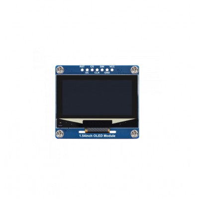 An Waveshare 1.54inch OLED Display Module, 12864 Resolution, SPI / I2C Communication white