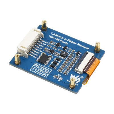 An Waveshare 1.64inch square E-Paper Module (G) 168168 Red/Yellow/Black/White