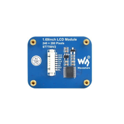 An Waveshare 1.69inch LCD Display Module, 240x280 Resolution, SPI Interface, IPS, 262K Colors